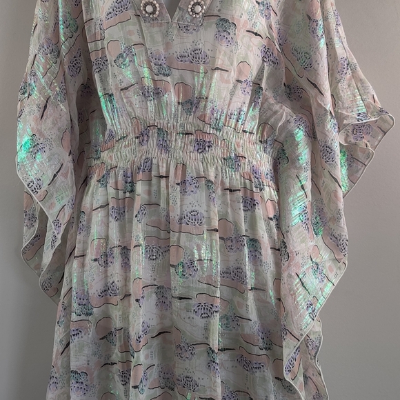 Free People/Anna Sui Iridescent Multicolor Swim Coverup - Picture 12 of 12